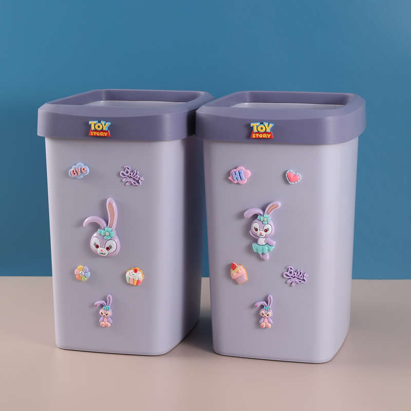 垃圾桶卡通儿童房粉色公主粉少女心卧室可爱男孩女孩家用创意儿童