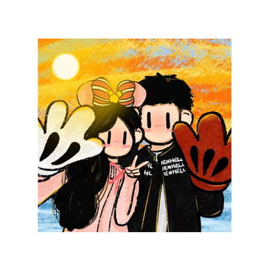 newmasus画画定制漫画人物代画绘q版手绘头像画约稿画像真人照片