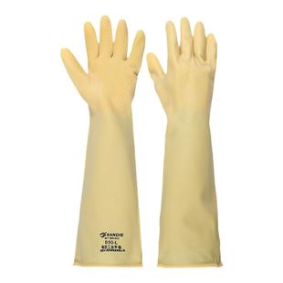 三蝶橡胶工业手套耐酸碱防油防水实验室抗腐蚀防化学加厚加长乳胶