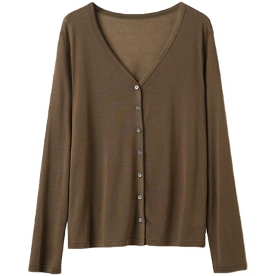 小开衫V领长袖遮阳外套