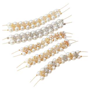 14K包金保色微镶锆小花蝴蝶小兔子双排手串珍珠隔片双孔隔珠材料