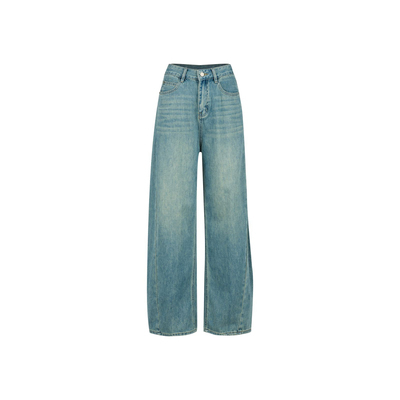 DTLANDO/商场同款25秋新品女装经典复古直筒裤宽松显瘦牛仔阔腿裤