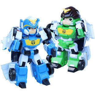 正版正义救援队托雷童童哈莫警车变形汽车男孩机器人4儿童玩具6岁