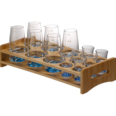 个性家用水晶二两蓝山白酒杯套装