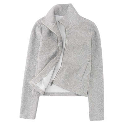 COCO ZONE 刘 一一 26早春柔软蓬松颗粒感立领拉链外套 CF2A0105