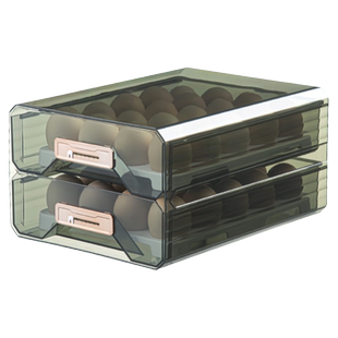 鸡蛋收纳盒冰箱专用抽屉式保鲜食品级整理神器放装蛋格鸡蛋托盒子