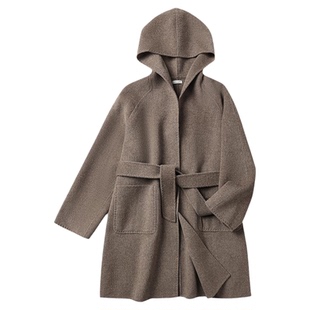 STELLAM女装ORGANIC ALPACA原羊驼絨大衣外套纯有机自然未经染色