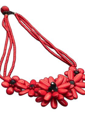 欧美复古民族风夸张雏菊锁骨链