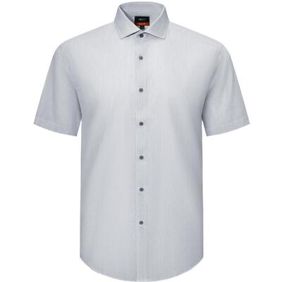 【易打理/抗皱/斜纹】G2000男装2026夏季新款平纹亲肤短袖衬衫.