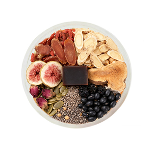 遗方健康养雌黄体酮种子循环茶红参阿胶无花果亚麻籽桑葚气润茶