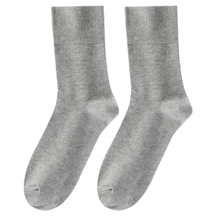 中老年无痕松口棉袜子男不勒脚老人女袜宽口肿脚大码宽松秋冬厚款