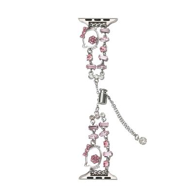 KT猫金属镶钻链苹果表带