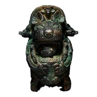 国宝回家虎食人卣树脂摆件海外文物逃出大英博物馆河北博物院文创