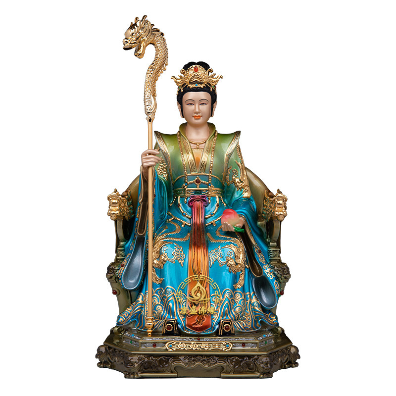 全铜玉帝王母神像中式家居工艺品