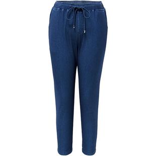 捷纯冰丝牛仔裤女2025年新款夏季薄款弹力休闲八分裤松紧腰老爹裤