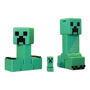 电影我的世界巨型苦力怕人仔3D打印多关节可动人偶积木人摆件玩具