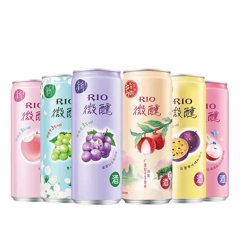 RIO微醺锐澳预调鸡尾酒微醺330ml葡萄荔枝酒女士低度酒整箱