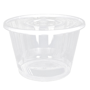 1500ml圆形一次性餐盒外卖打包盒塑料透明圆碗快餐高档饭盒子带盖