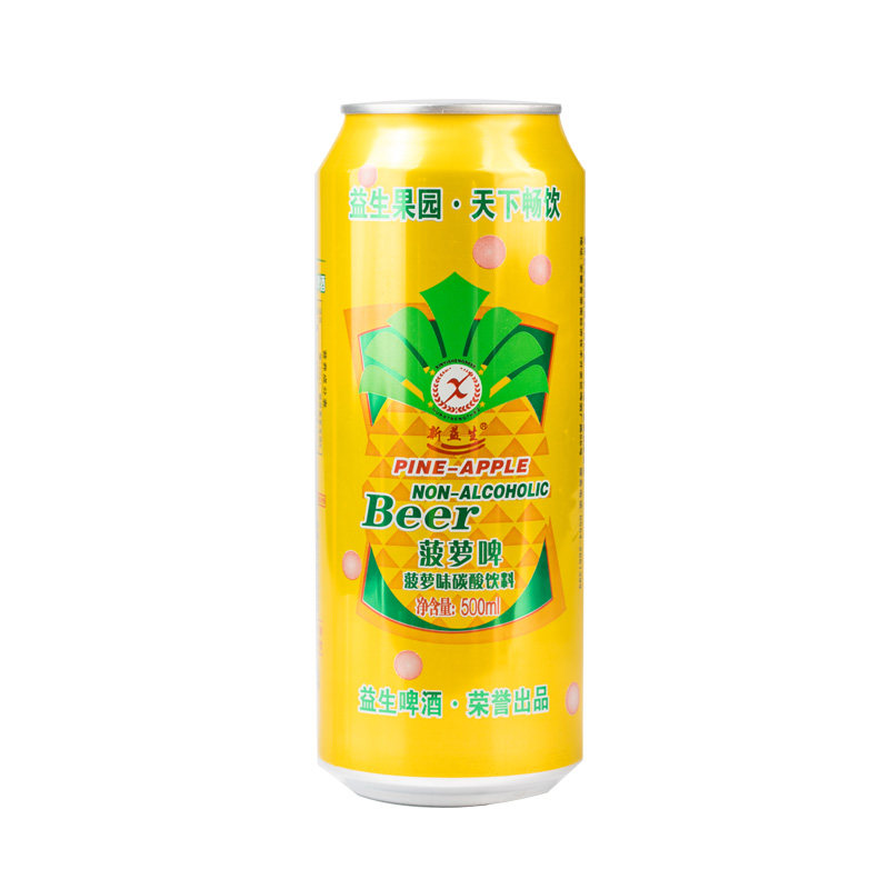 益生菠萝啤果啤罐装果味饮料500ml*6/9听碳酸饮料厂家特价整箱装