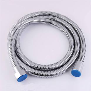 不锈钢淋浴管浴室沐浴水管洒喷头米电镀1.5加密抽金属软管拉管花