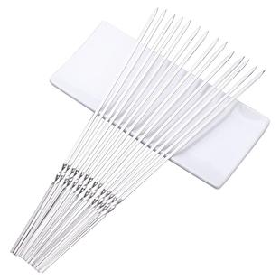 烧烤签子不锈钢羊肉串烤肉铁钎子食品级户外烤串扁签商用必备工具