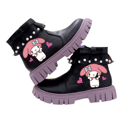 女童马丁靴真皮软底库洛米公主靴