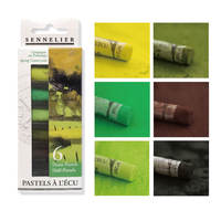 French SENNELIER handcrafted soft pastel short 6-color set of colored chalk sticks thumbnail 5