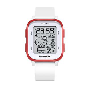 正港ZGOxHellokitty手表女款学生只看时间儿童红色电子表初中女孩