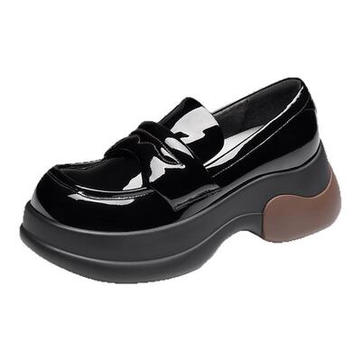 KISSKITTY甜美牛皮芭比乐福鞋女