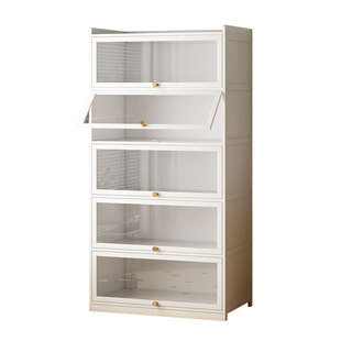 书架置物架落地家用多层客厅书柜儿童收纳架靠墙带门防尘储物架子