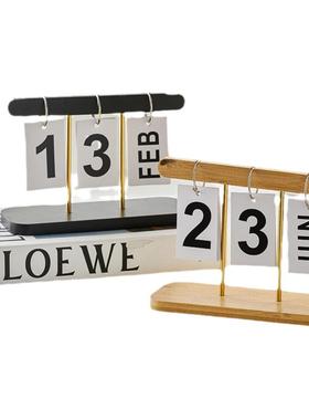 翻旧事日式木质创意桌面台历