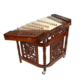 北京星海民族弹拨乐器86210F-A优质楠木浮雕龙扬琴杨琴洋琴