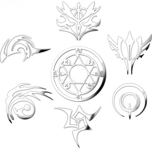 fgo日服命运冠位指定fate周边耳机笔记本键盘电动车金属贴纸车贴