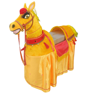 马年春节表演道具马秧歌社火马道具布马旱船道具仿真白龙马
