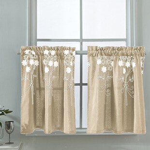 小窗帘短窗迷你短款 饰帘卧室绣花半帘遮光小窗户门帘整体橱柜i. 装