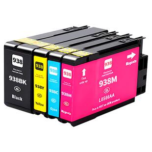 原装品质适用惠普938墨盒9720 9730 9110b 9120 9130墨水盒HP OfficeJet Pro 938XL 938e黑彩色937一体打印机