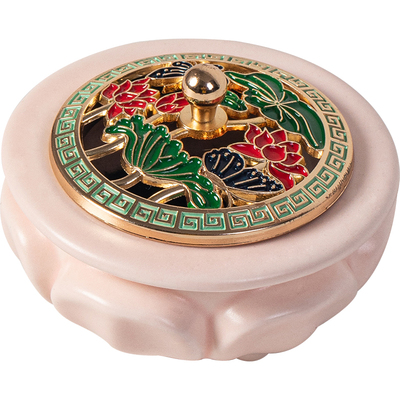 陶瓷莲花迷你香炉，禅意茶桌摆件