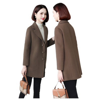 新款中长款羊绒大衣外套女傲冬