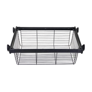 米司库衣柜拉篮抽屉式衣帽间收纳储物篮伸缩裤架家用推拉衣物黑色