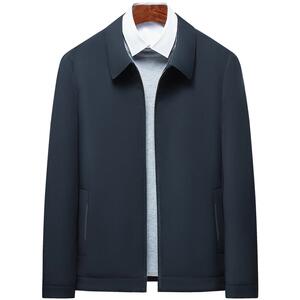 雅鹿羽绒服男冬季新款加绒加厚中年商务鸭绒干部装翻领爸爸装外套