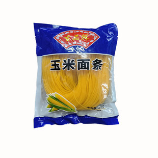 吉品鲜玉米面条400g半干生湿面粗粮杂粮挂面东北正宗代餐主食