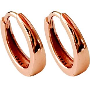 真银子镀真金S925纯银耳环玫瑰金色黄金色水滴形耳扣彩银饰品刻字