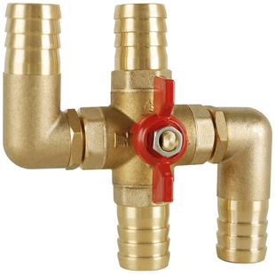 一体式全铜汽车空调四通阀加厚车用暖水球阀汽车空调改造暖风阀门