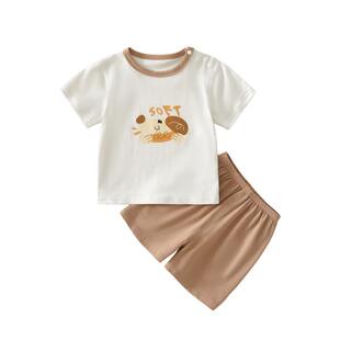 婴儿衣服夏薄款短袖短裤分体套装男宝宝夏装分开式外出服夏天a类6