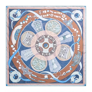 良渚文化联名-玉冠·盛世-90方巾