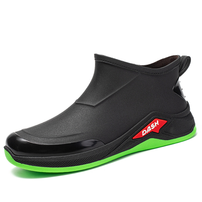 时尚防水雨鞋短筒男款