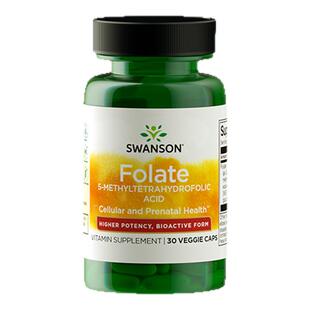 Swanson斯旺森活性叶酸800mcg孕妇早期活性叶酸男女备孕高含量