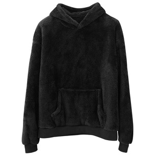 Mens Fuzzy Sherpa Sweatshirts Long Sleeve Winter Hooded 卫衣
