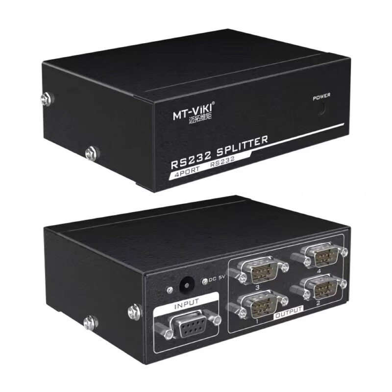迈拓维矩MT-RS104串口分配器1进4出COM口1分4RS232集线器双向传输