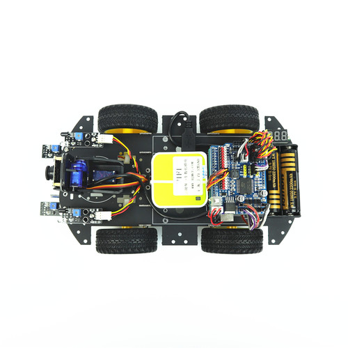 适用于Arduino UNO智能小车WIFI摄像头云台版四驱循迹避障机器人